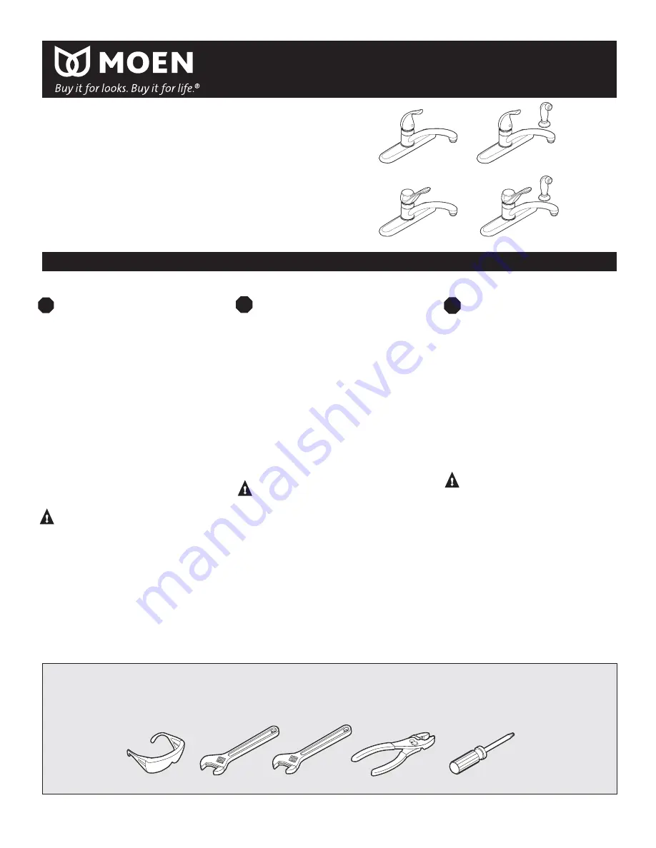 Moen 67433 Series Installation Instructions Download Page 1