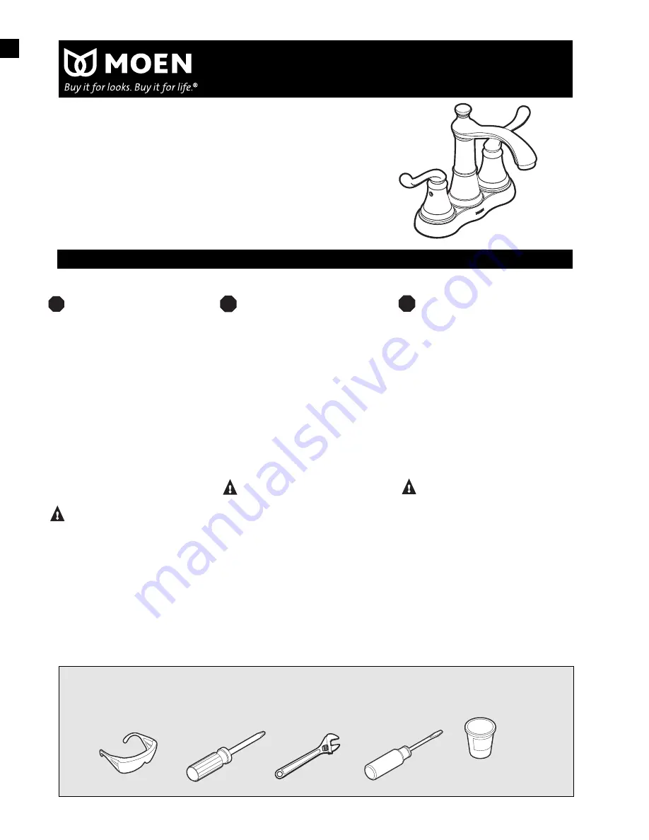 Moen 84439 Series Specifications Download Page 1