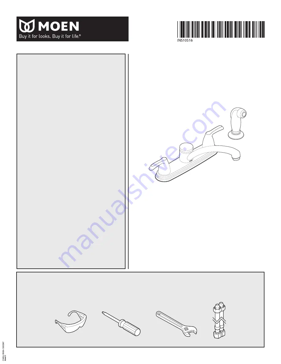 Moen Adler 87046 Installation Manual Download Page 1