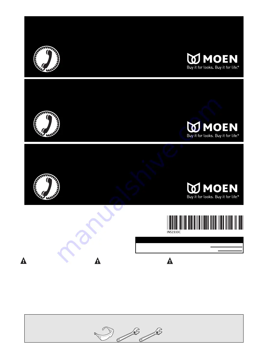 Moen CA87482 Series Скачать руководство пользователя страница 1