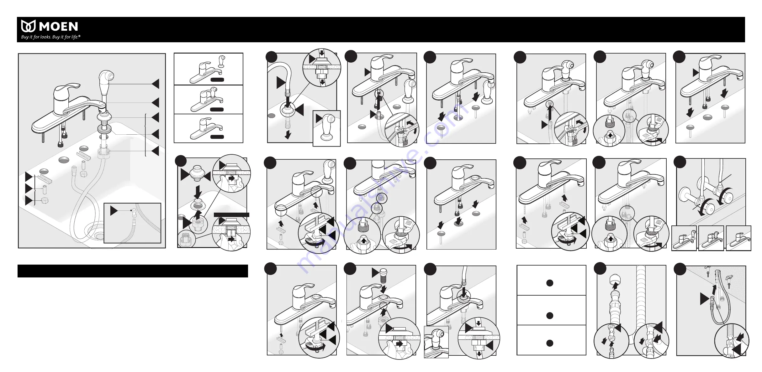 Moen CA87526 Series Скачать руководство пользователя страница 4