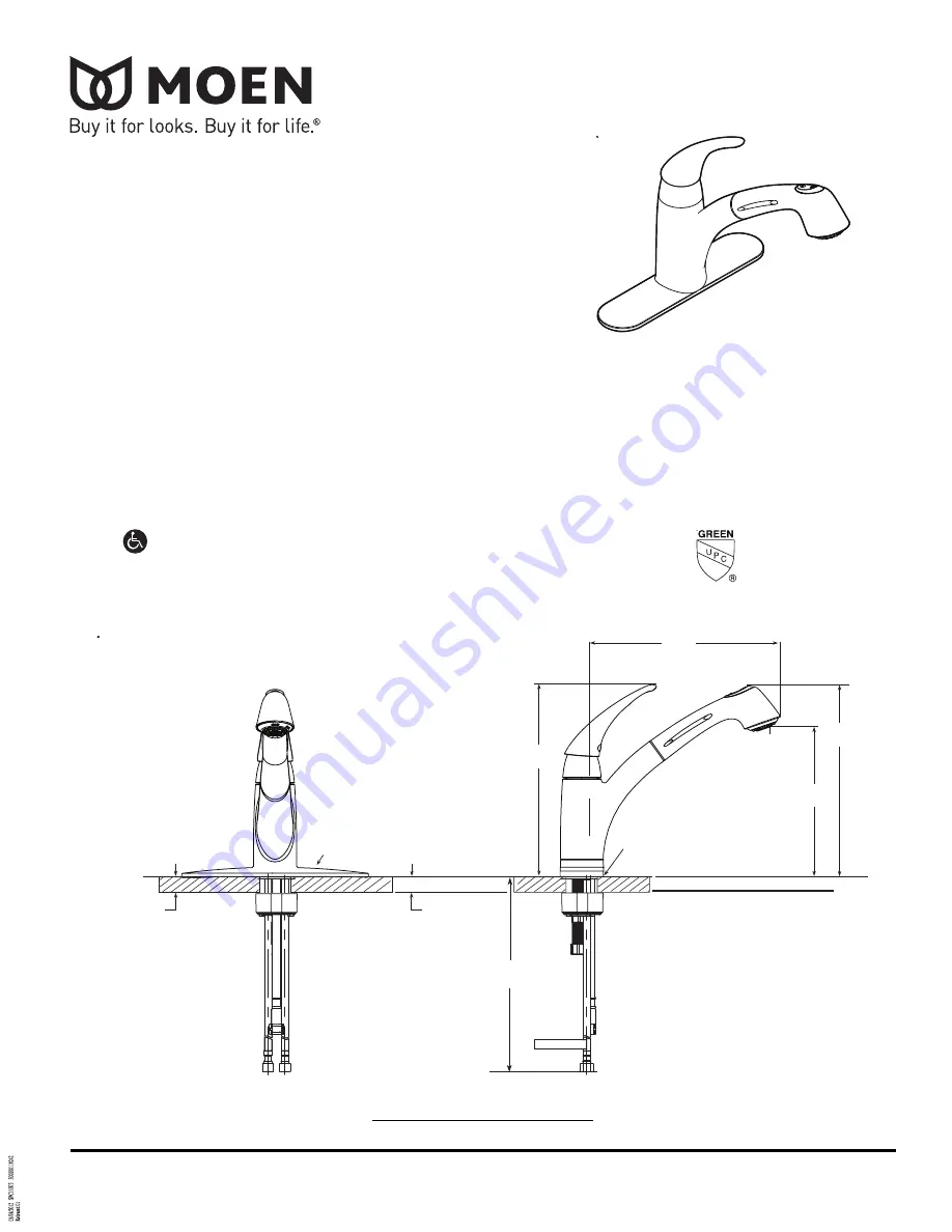 Moen EXTENSA 7560 series Specifications Download Page 1