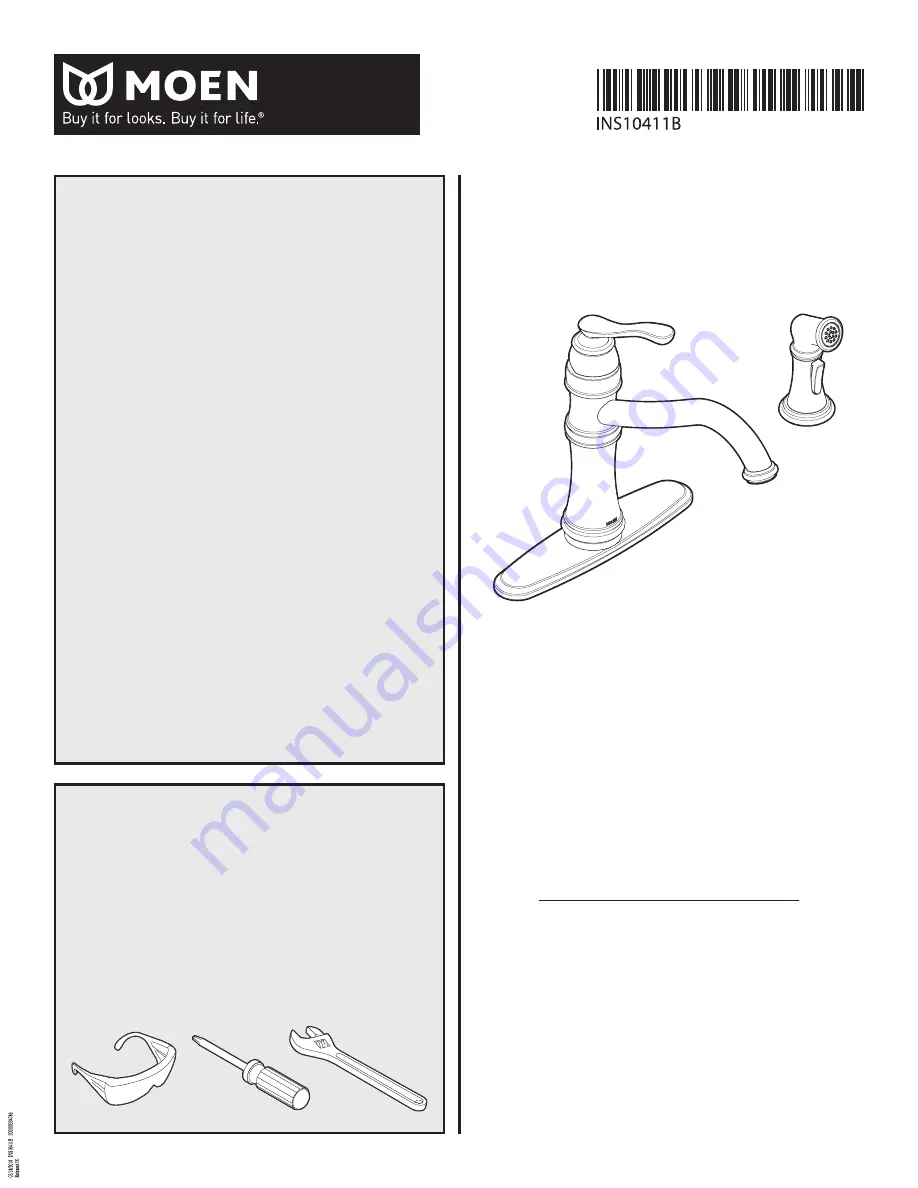 Moen INS10411B Скачать руководство пользователя страница 1