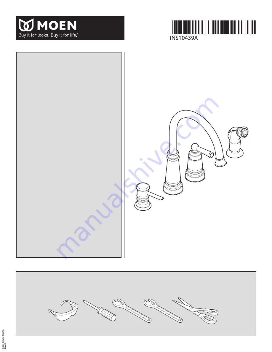 Moen INS10439A - 6/16 Скачать руководство пользователя страница 1