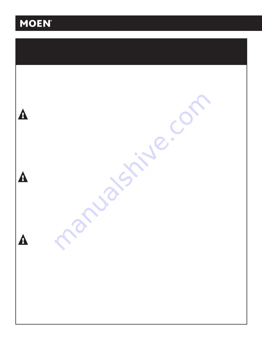 Moen INS11010B Installation Manual Download Page 4