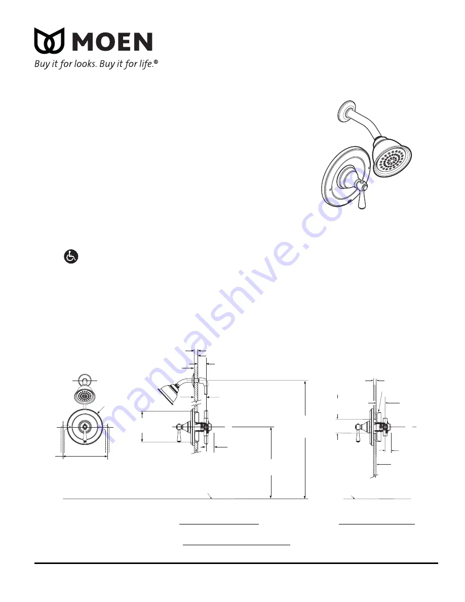 Moen KINGSLEY POSI-TEMP T2112 Series Скачать руководство пользователя страница 1