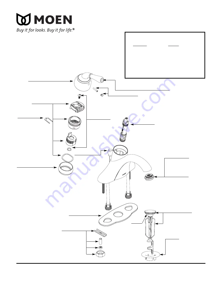 Moen MONTICELLO 4557 Скачать руководство пользователя страница 1