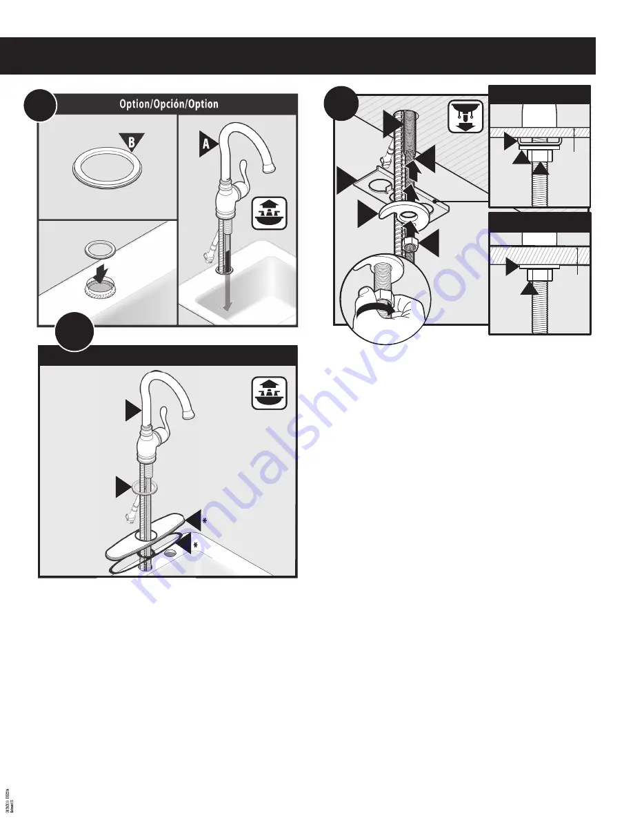 Moen ONE-HANDLE KITCHEN FAUCET Installation Manual Download Page 3