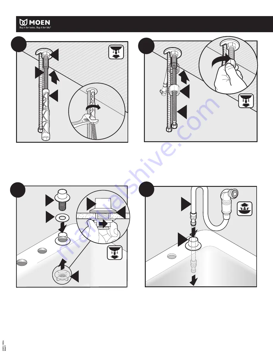 Moen ONE-HANDLE KITCHEN FAUCET Installation Manual Download Page 4