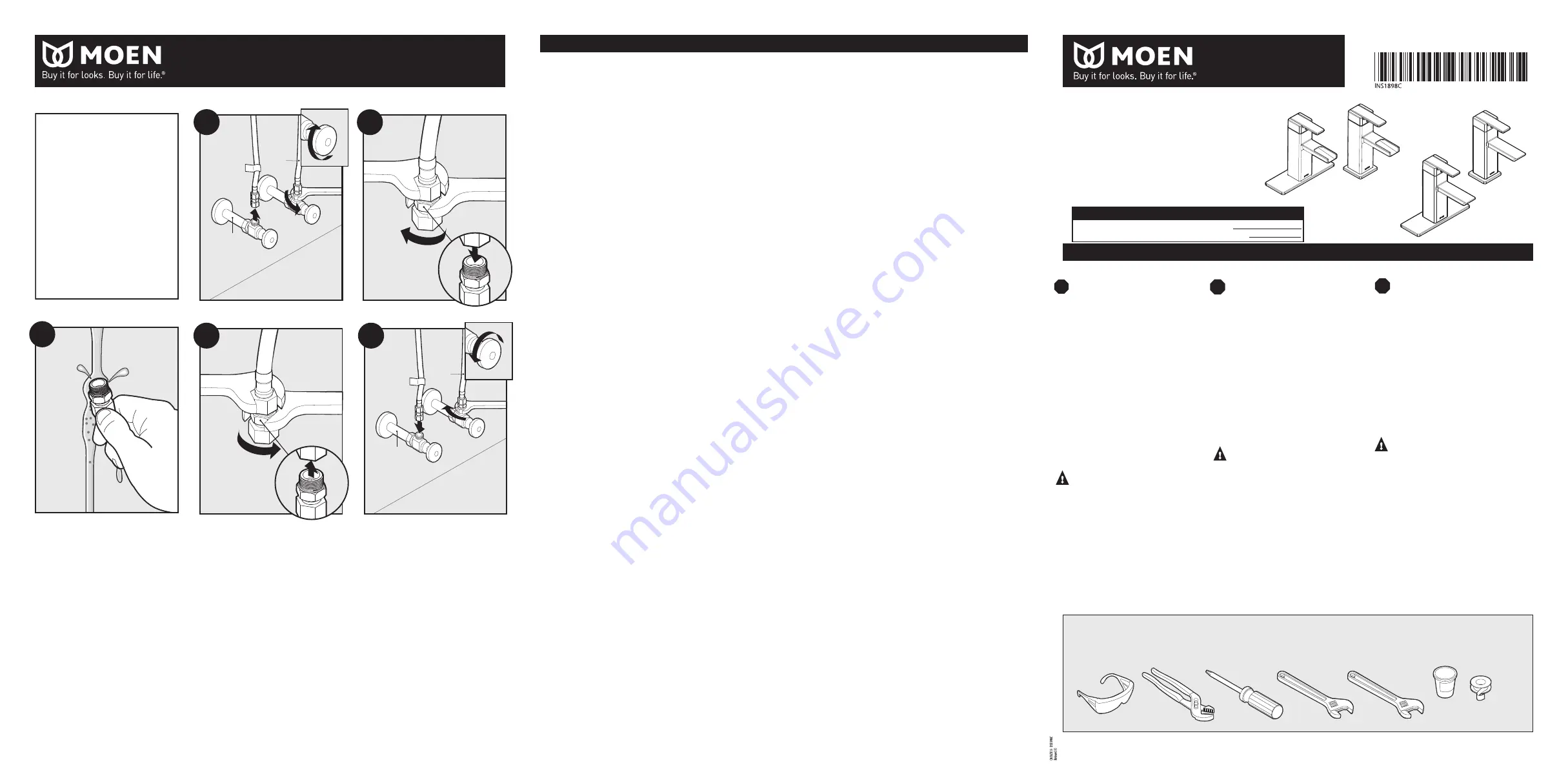 Moen S6705 Series Скачать руководство пользователя страница 1