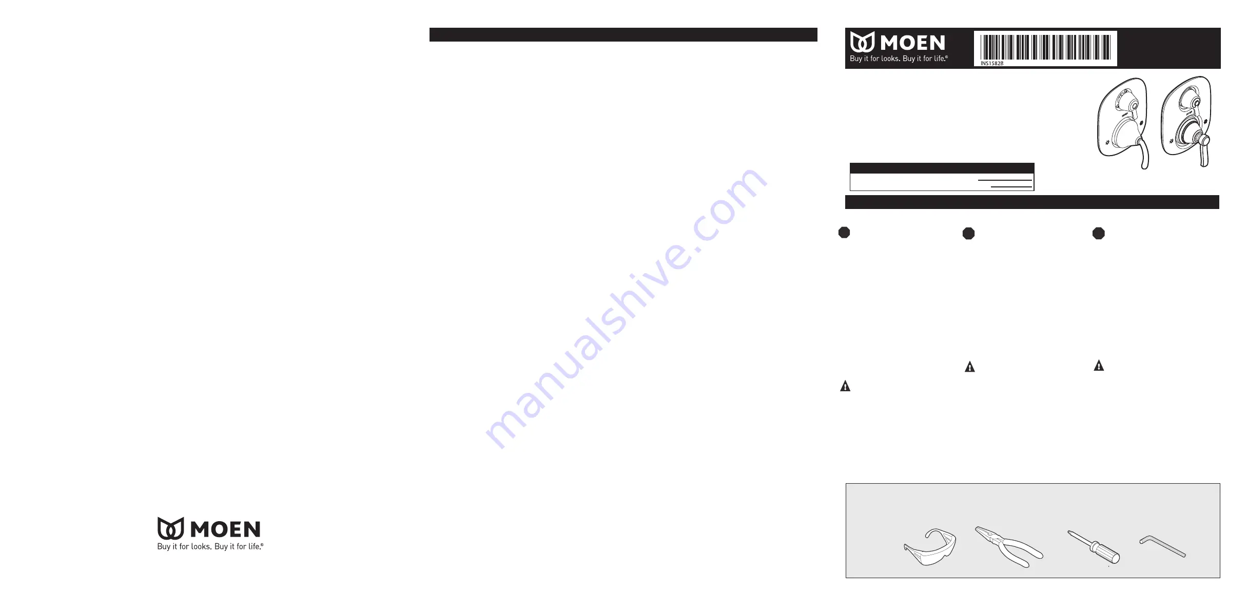 Moen TS4211 Скачать руководство пользователя страница 1