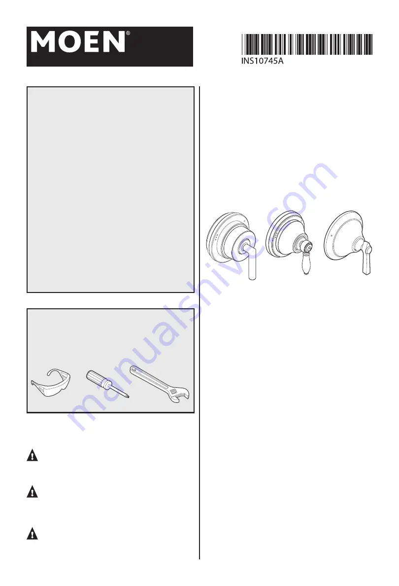 Moen TS4912 Series Скачать руководство пользователя страница 1