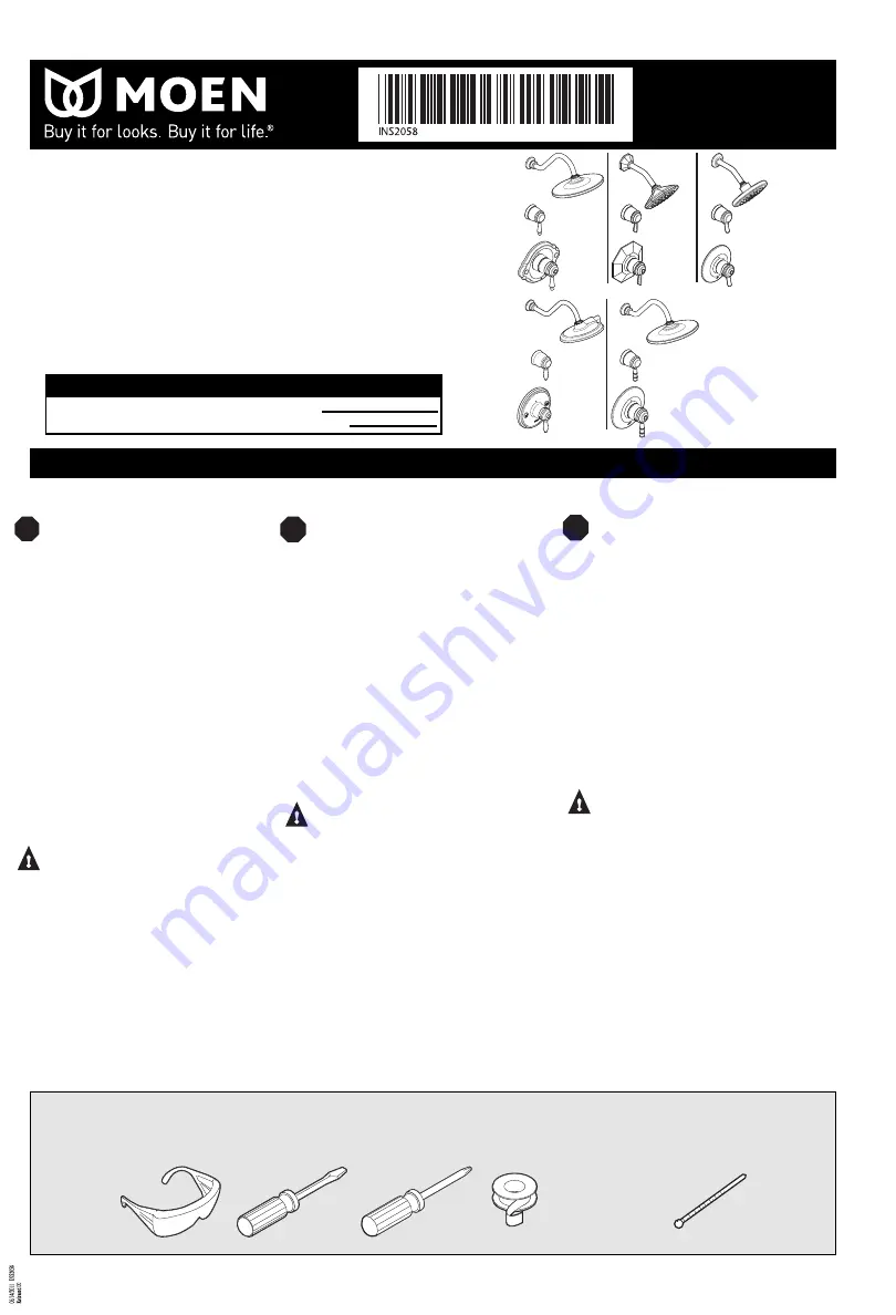 Moen TS52104 Скачать руководство пользователя страница 1