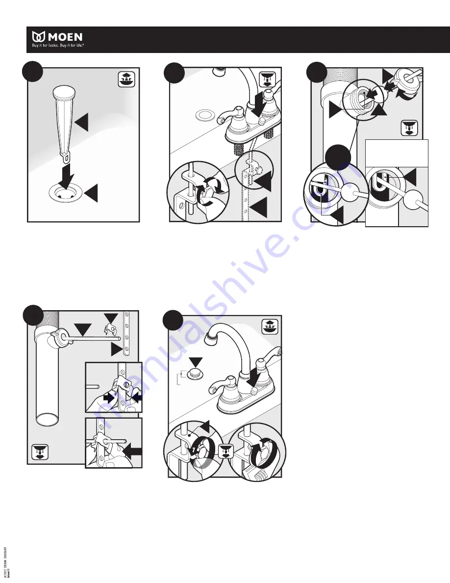 Moen WS84003 Instruction Sheet Download Page 4