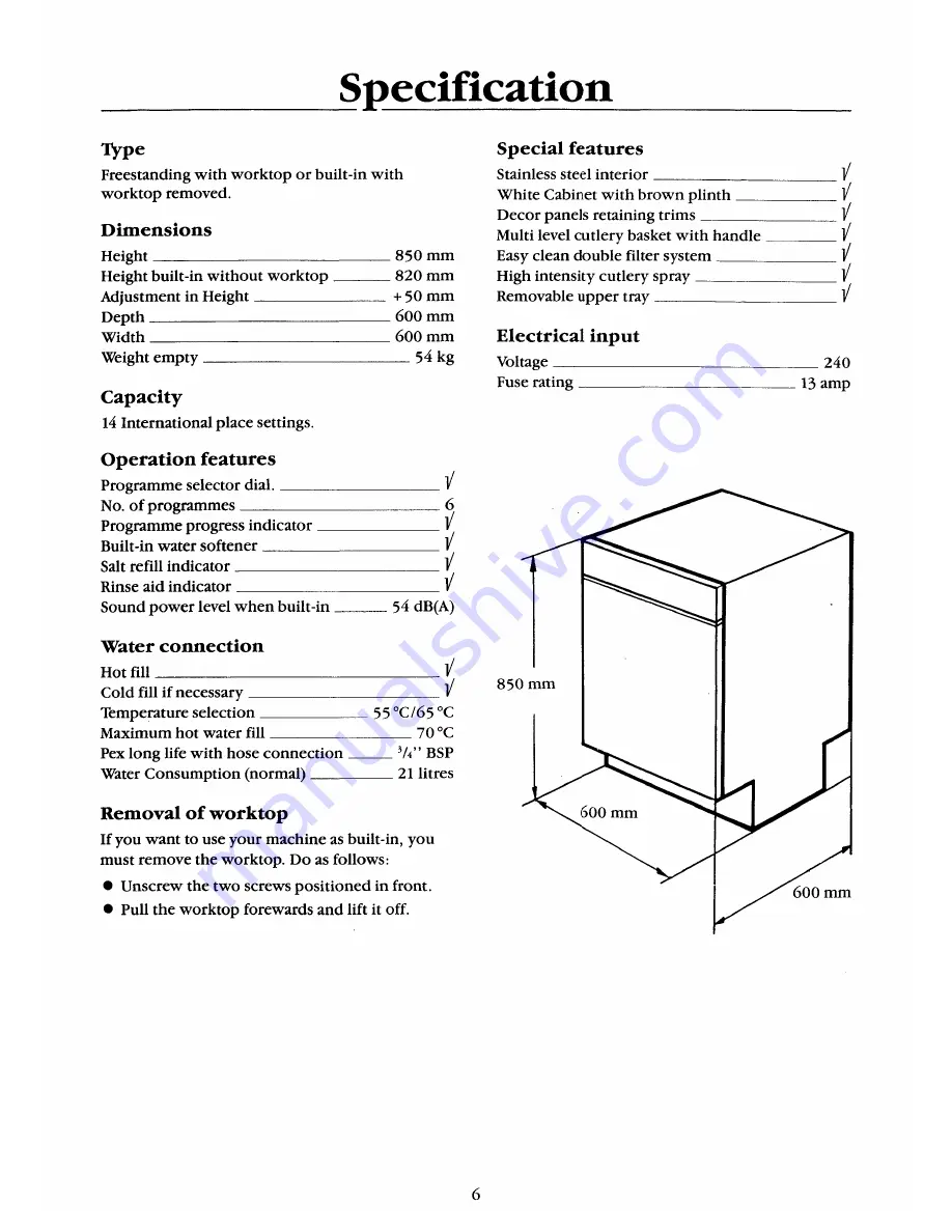 Moffat 31HF Installation & User'S Instructions Download Page 6