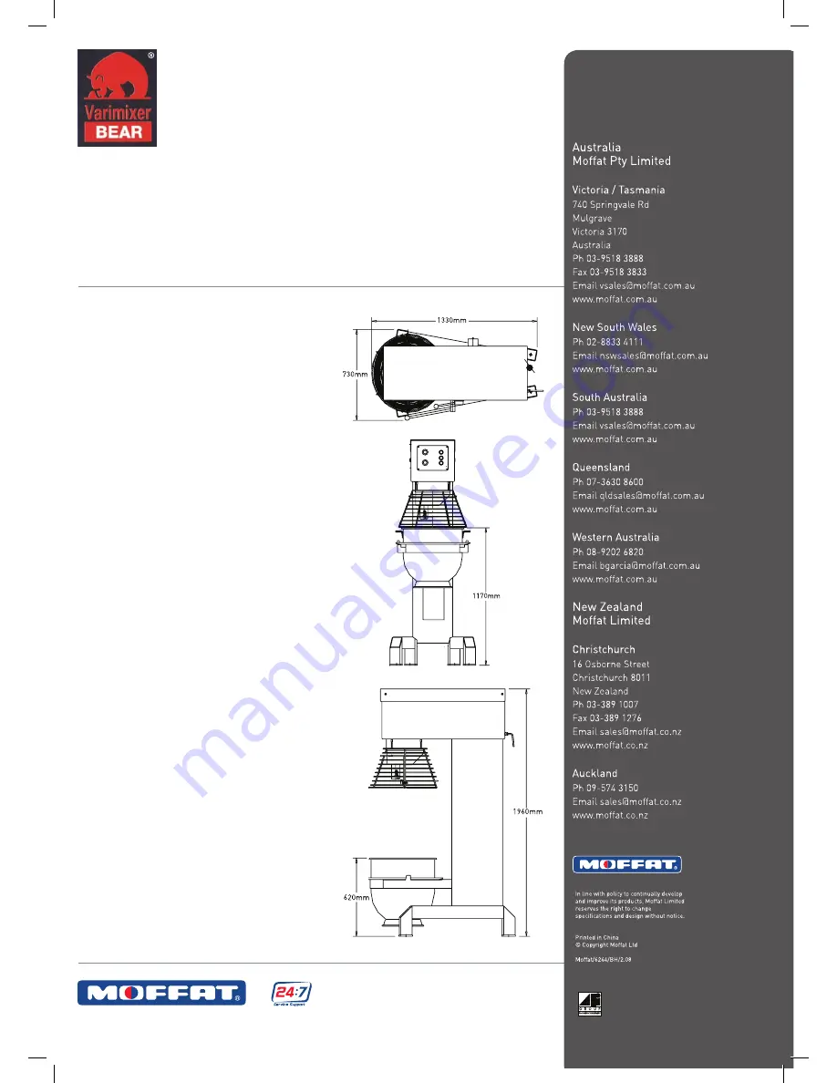 Moffat AE100VL-3 Скачать руководство пользователя страница 2