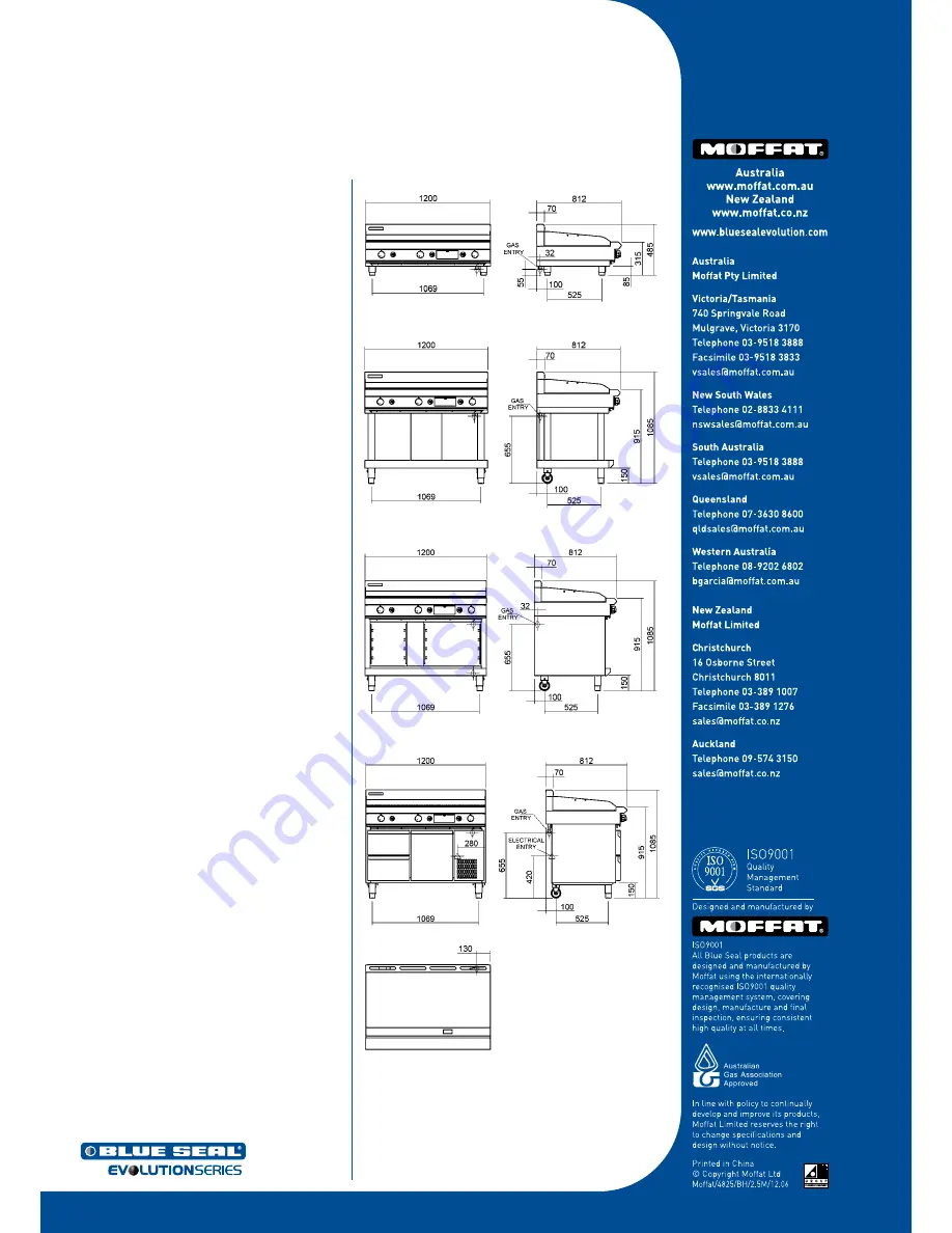 Moffat Blue Seal Evolution Series GP518-B Скачать руководство пользователя страница 2