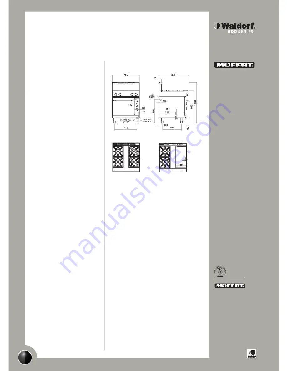 Moffat WALDORF RN8510GE Скачать руководство пользователя страница 2