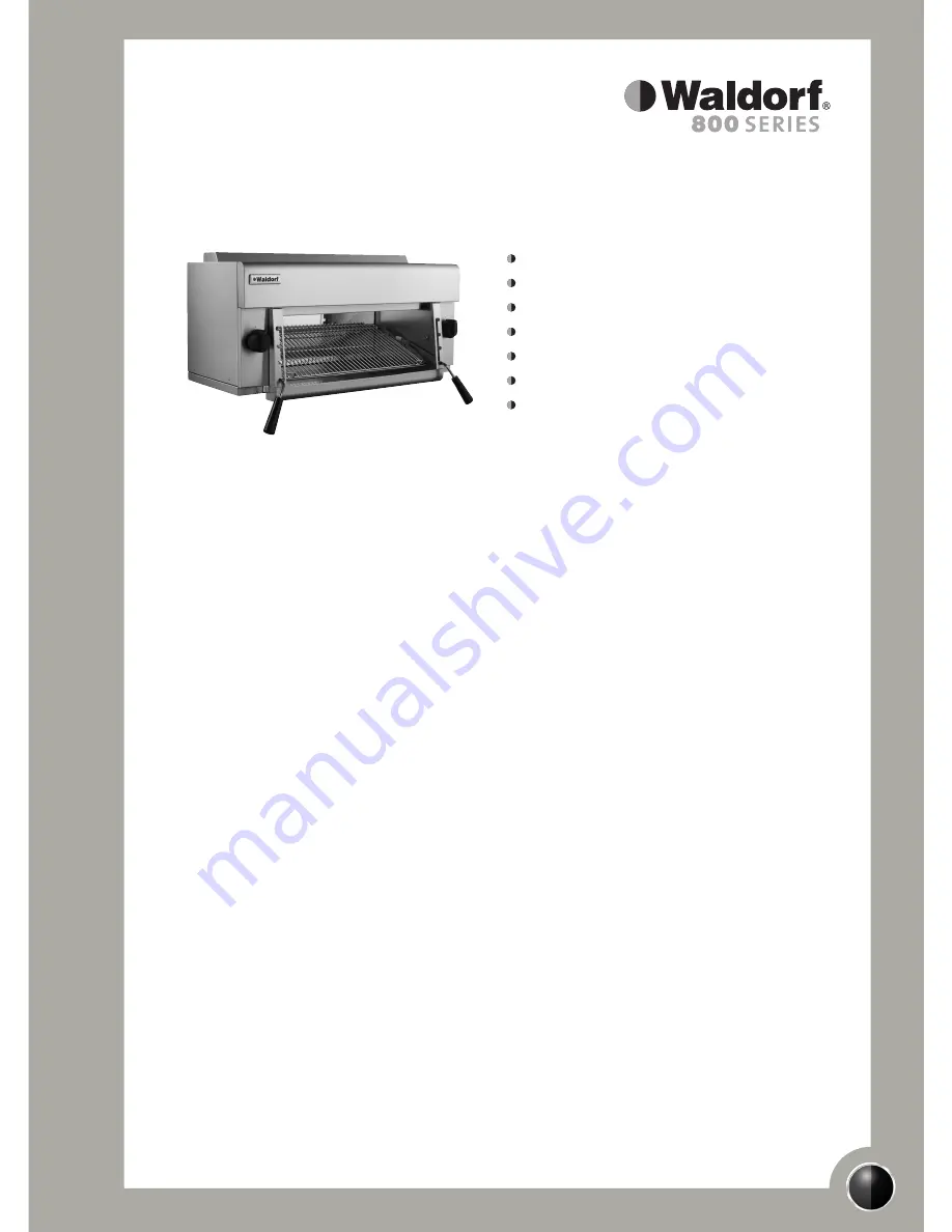 Moffat Waldorf SN8200G Скачать руководство пользователя страница 1