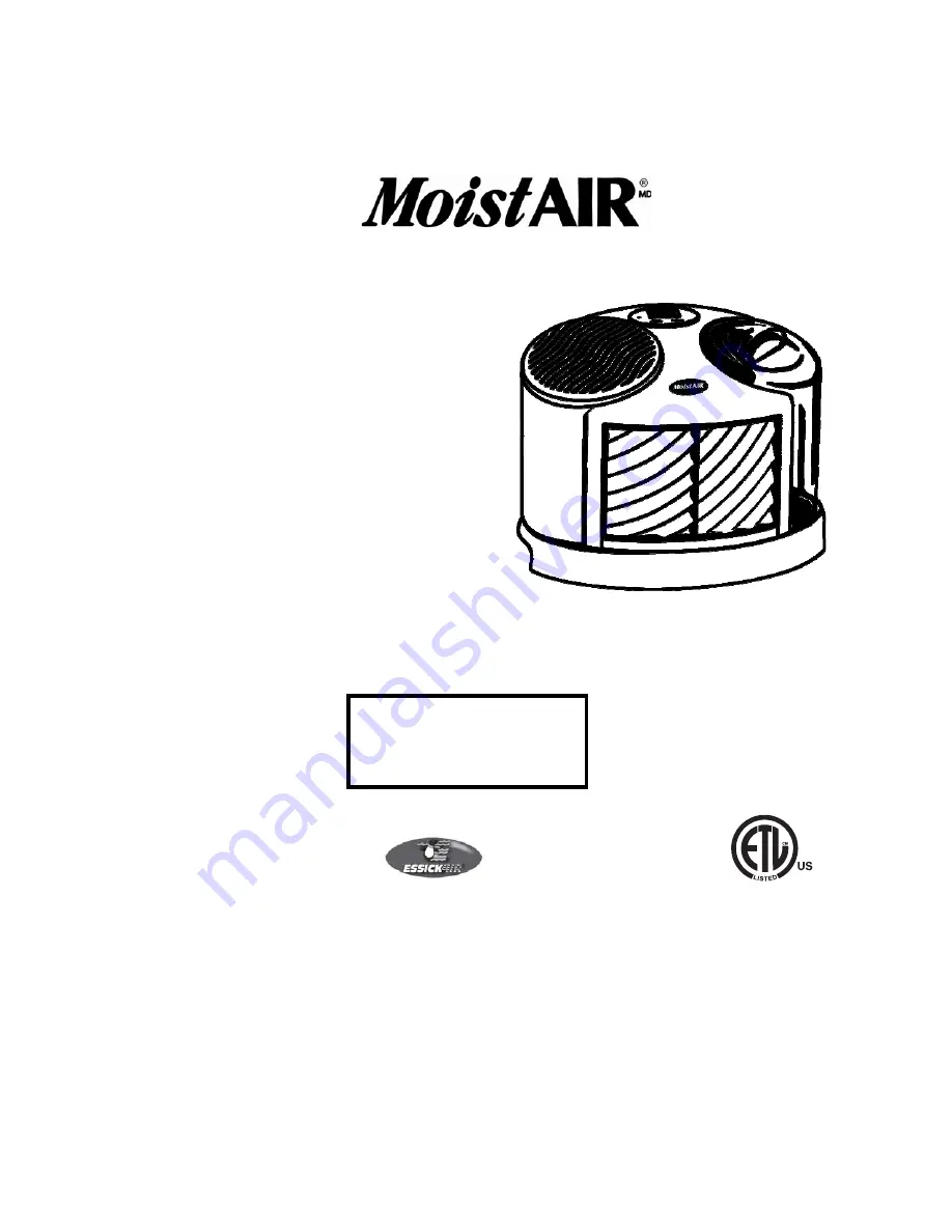 MoistAir MA0300 Instructions Manual Download Page 1