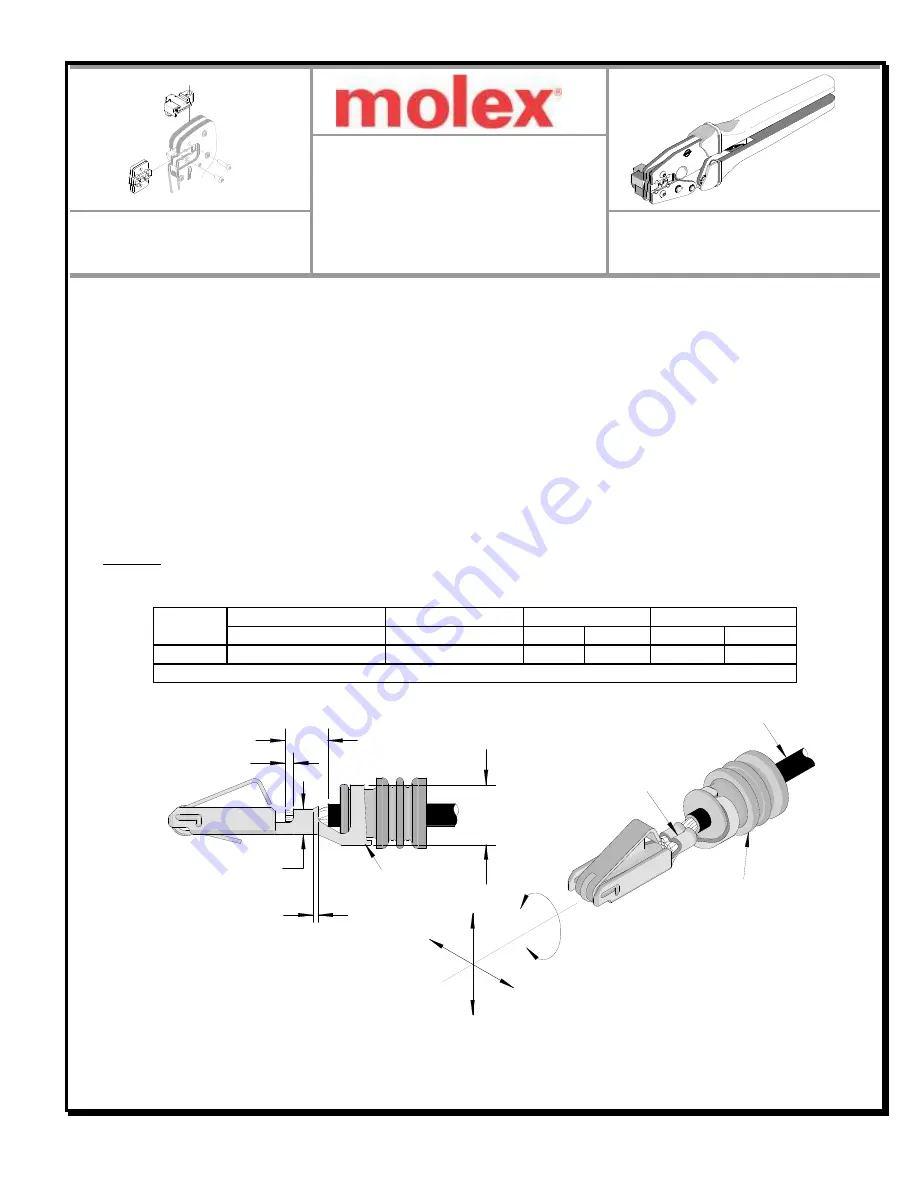 molex 35465 Series Specification Sheet Download Page 1