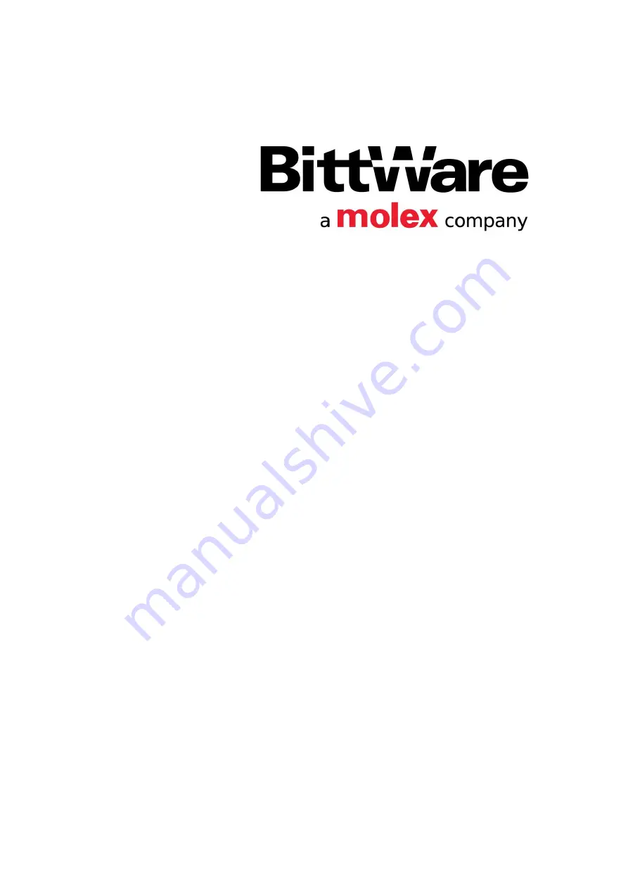 molex BittWare ACC-JTAG-BR Hardware Reference Manual Download Page 1