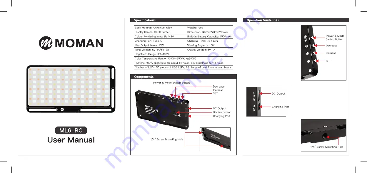 Moman ML6-RC Скачать руководство пользователя страница 1