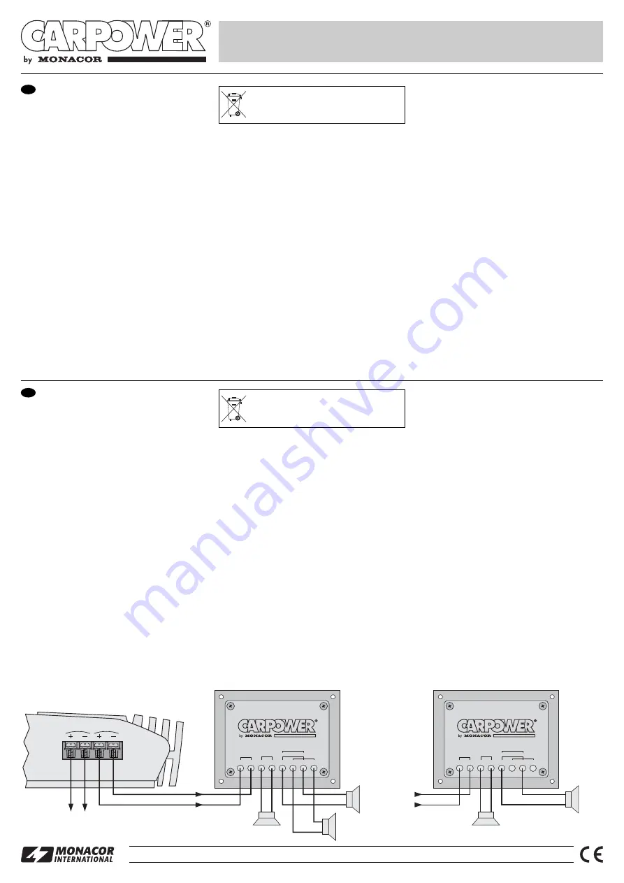 Monacor CARPOWER CDN-2X Скачать руководство пользователя страница 3