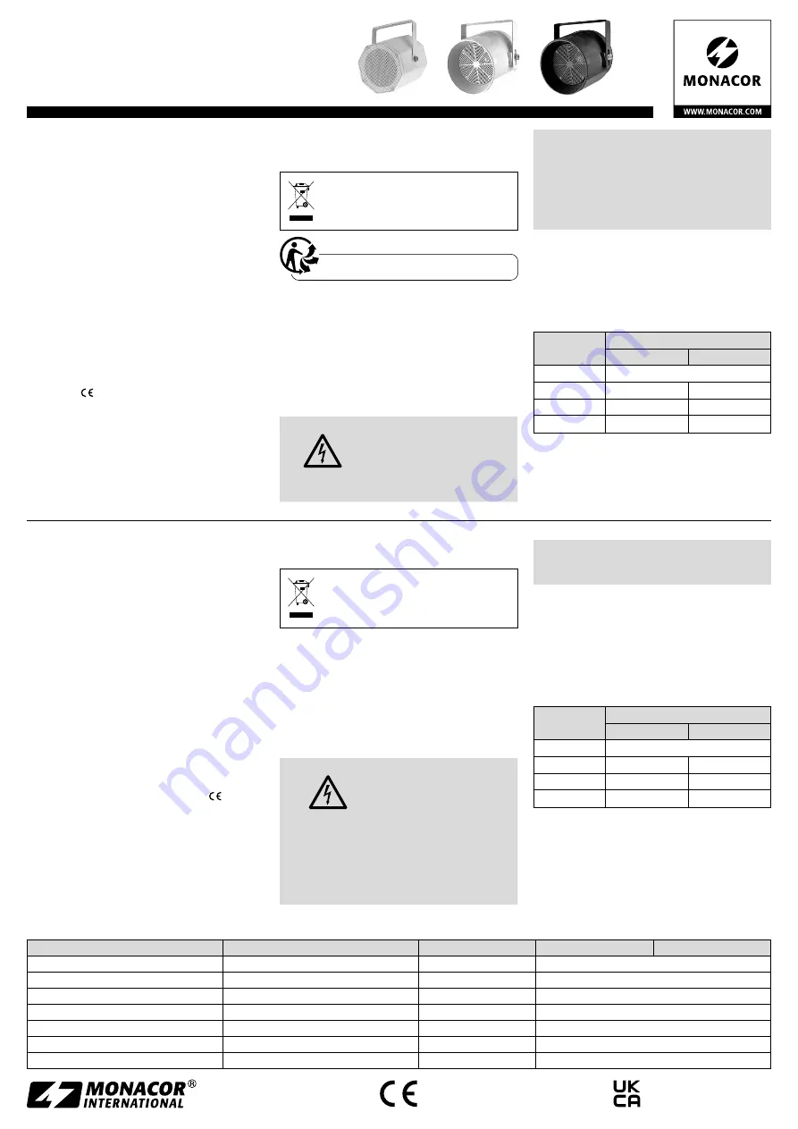 Monacor EDL-115/WS Quick Start Manual Download Page 2