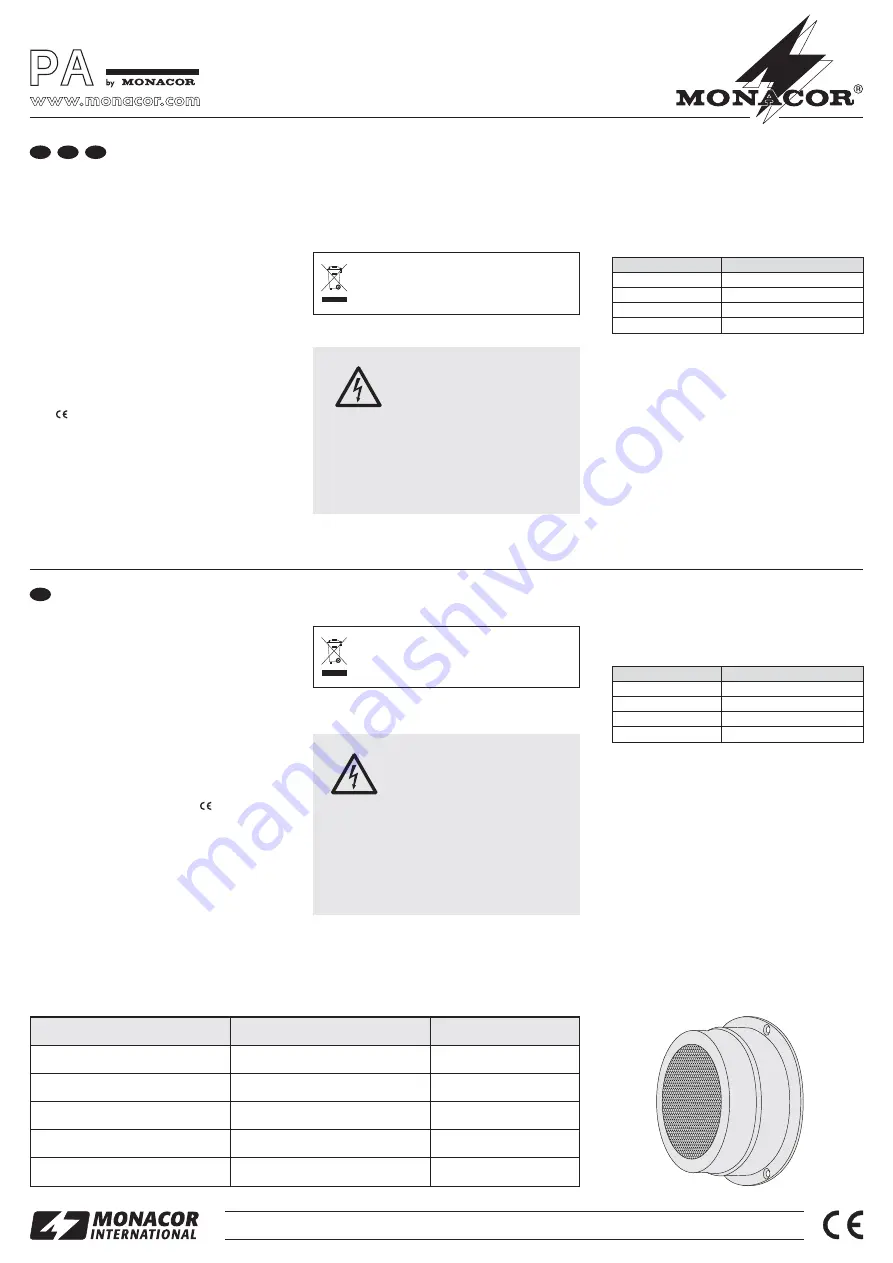 Monacor ESP-90/WS Operating Instructions Download Page 2