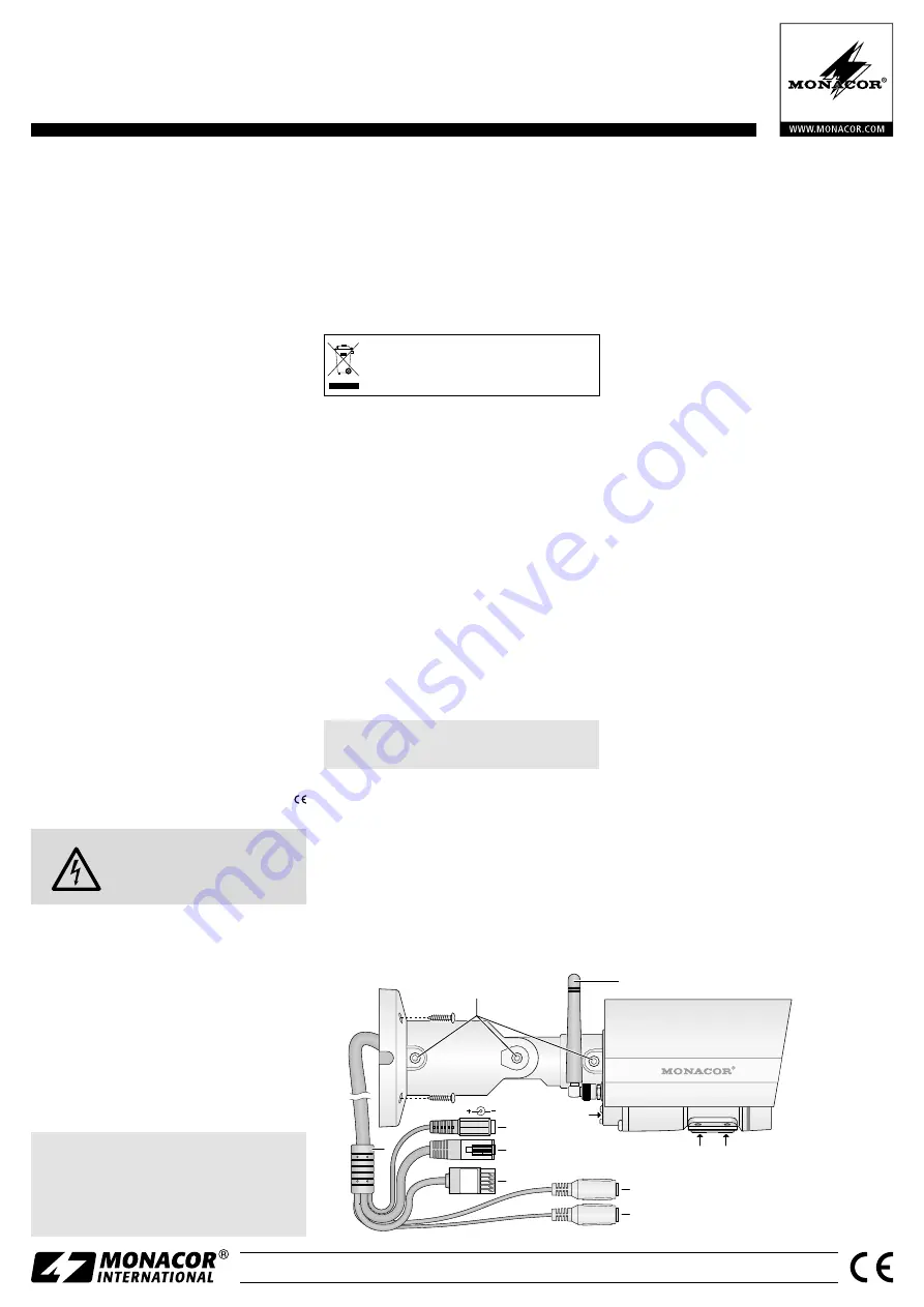 Monacor INC-4212BW Manual Download Page 1