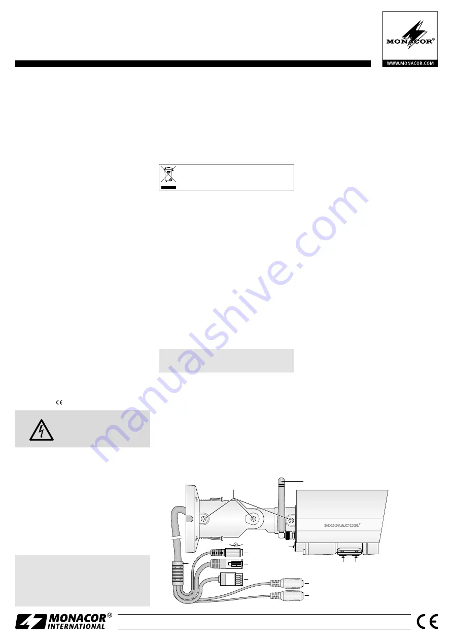 Monacor INC-4212BW Скачать руководство пользователя страница 7