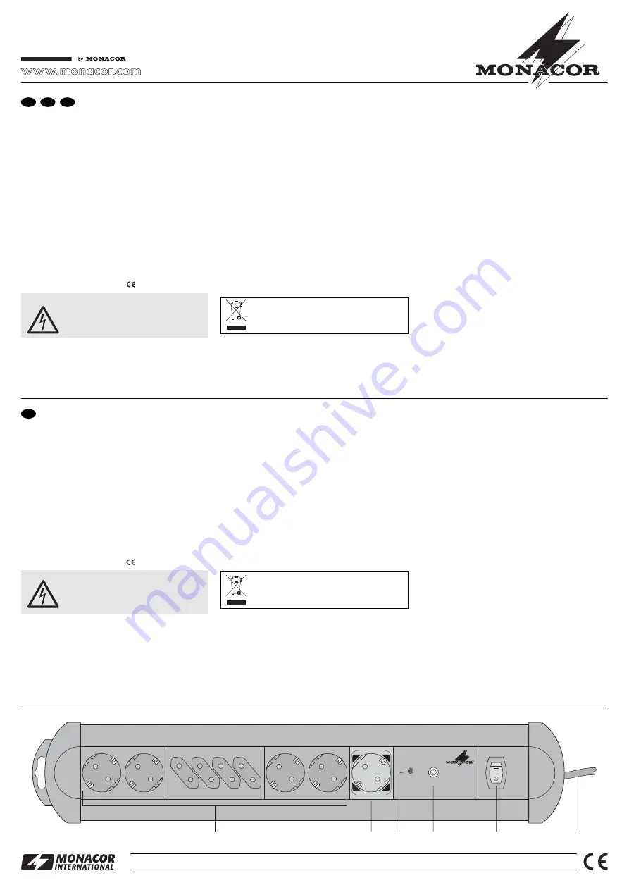 Monacor MCMS-144 Manual Download Page 1