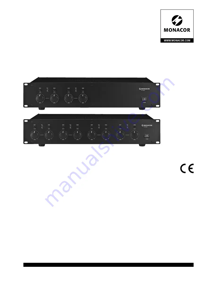 Monacor PA-1450D Instruction Manual Download Page 1