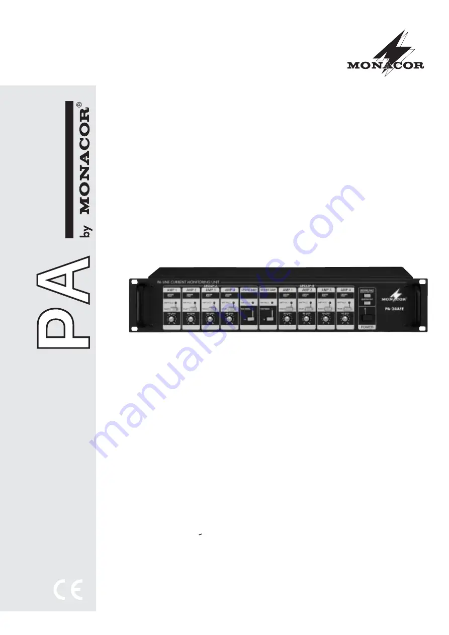 Monacor PA-24AFE Instruction Manual Download Page 1