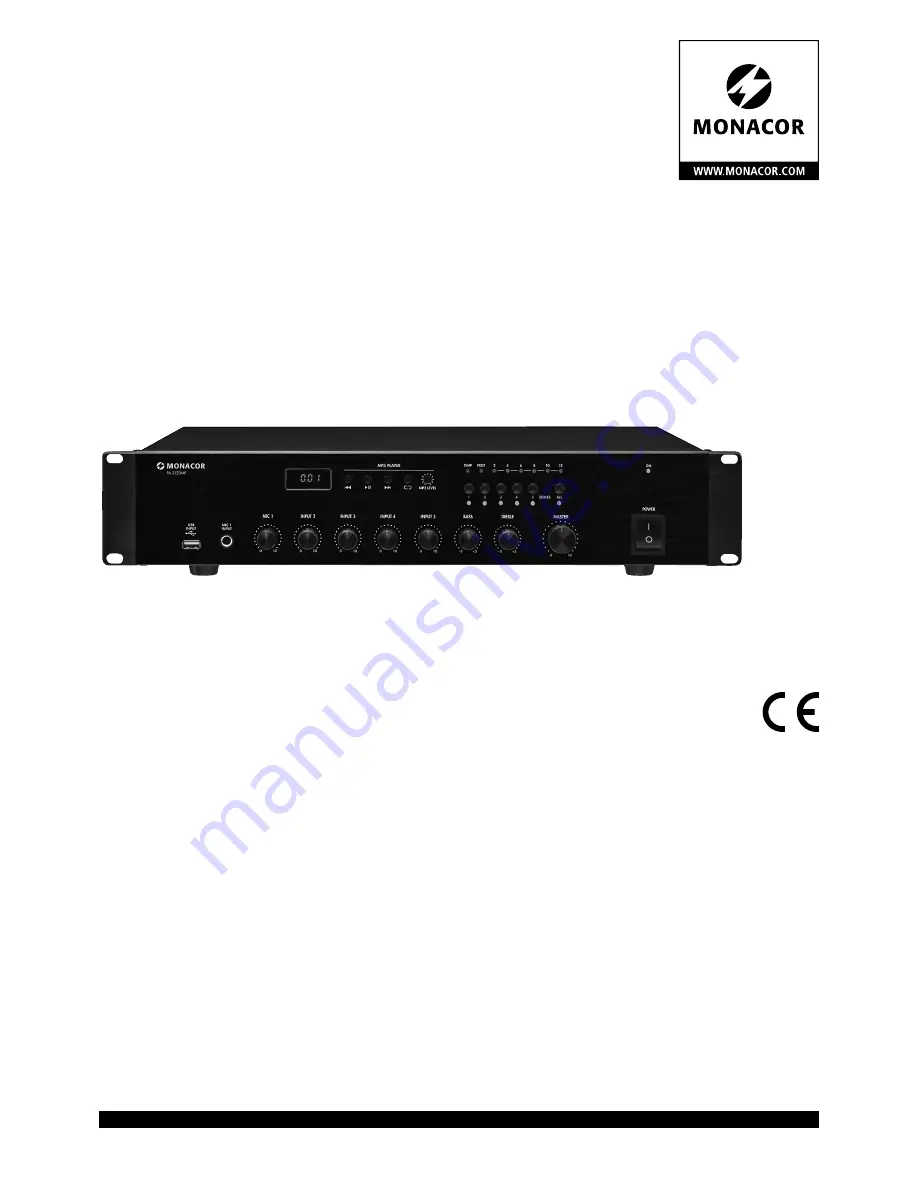 Monacor PA-312DMP Instruction Manual Download Page 1