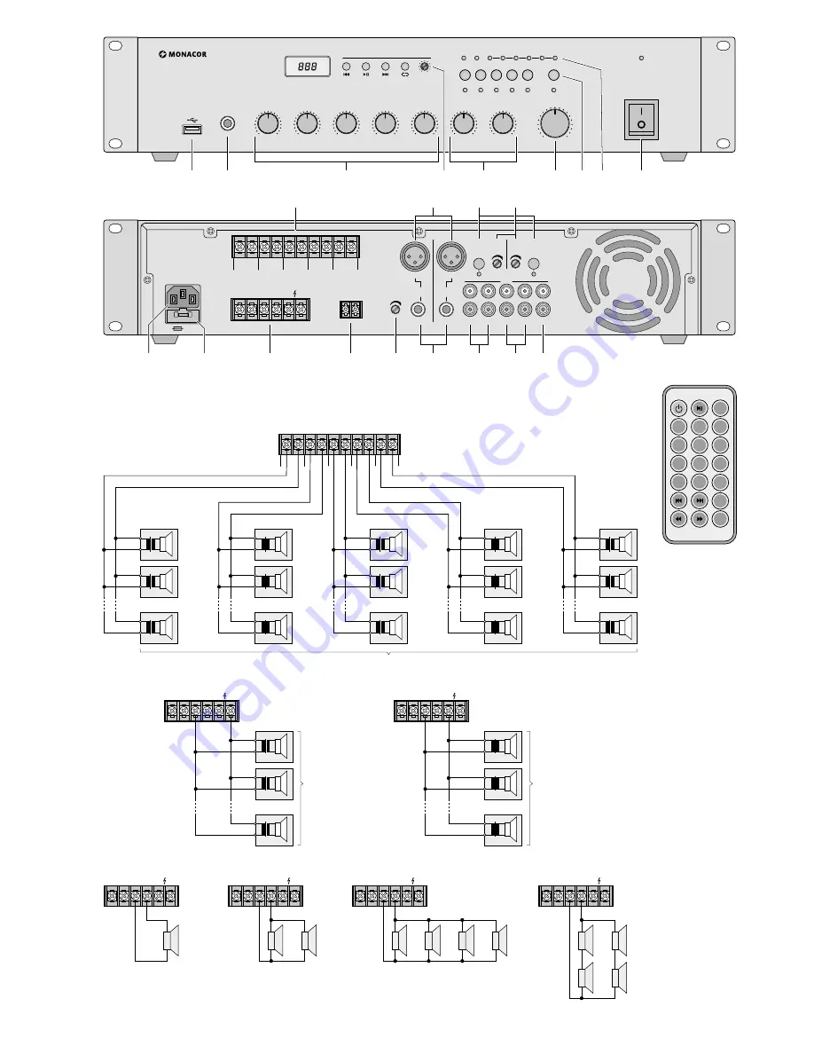 Monacor PA-312DMP Instruction Manual Download Page 3