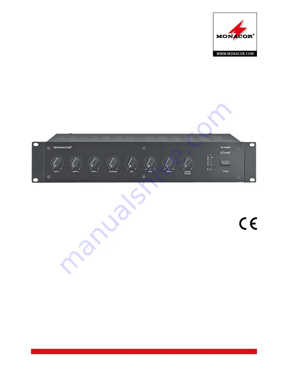 Monacor PA-900DT Instruction Manual Download Page 1