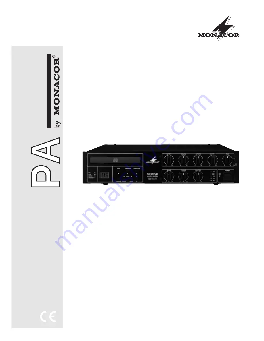 Monacor PA-910CD Instruction Manual Download Page 1