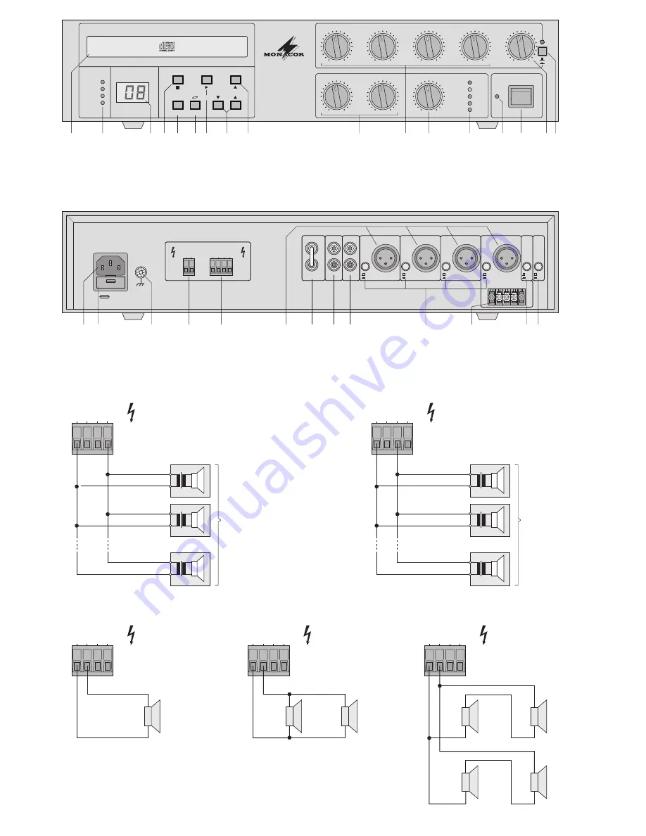 Monacor PA-910CD Instruction Manual Download Page 3