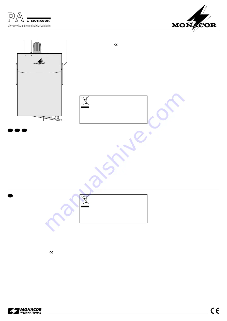 Monacor PA LR-200 Скачать руководство пользователя страница 1