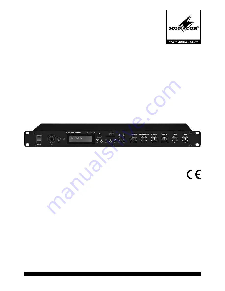 Monacor SA-130DMP Instruction Manual Download Page 1