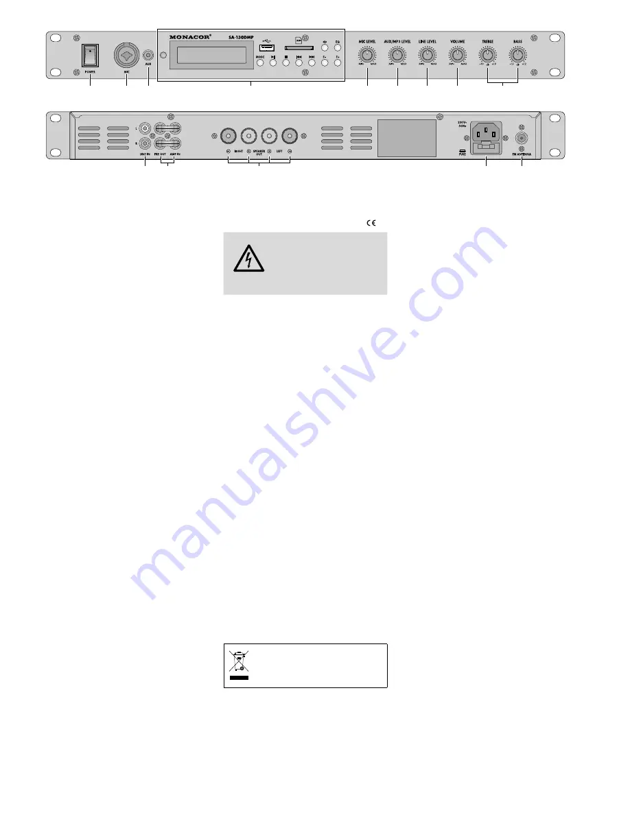 Monacor SA-130DMP Скачать руководство пользователя страница 7