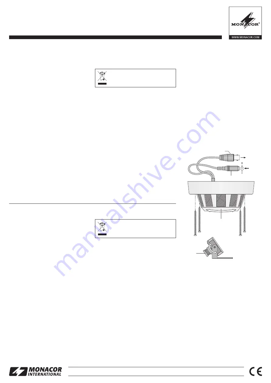 Monacor TVCCD-97HCOL Instructions Download Page 1