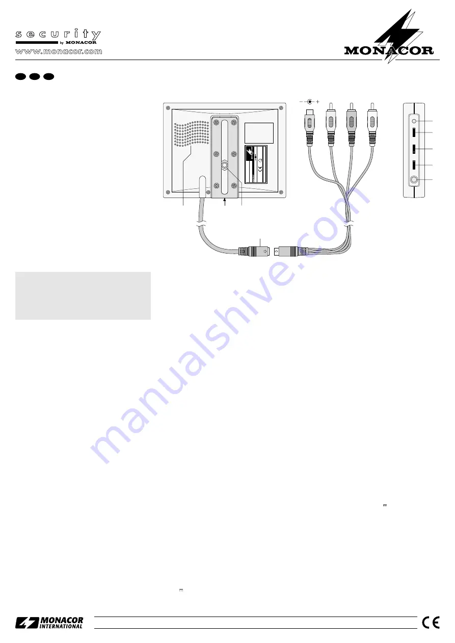 Monacor TVLCD-566COL Manual Download Page 1