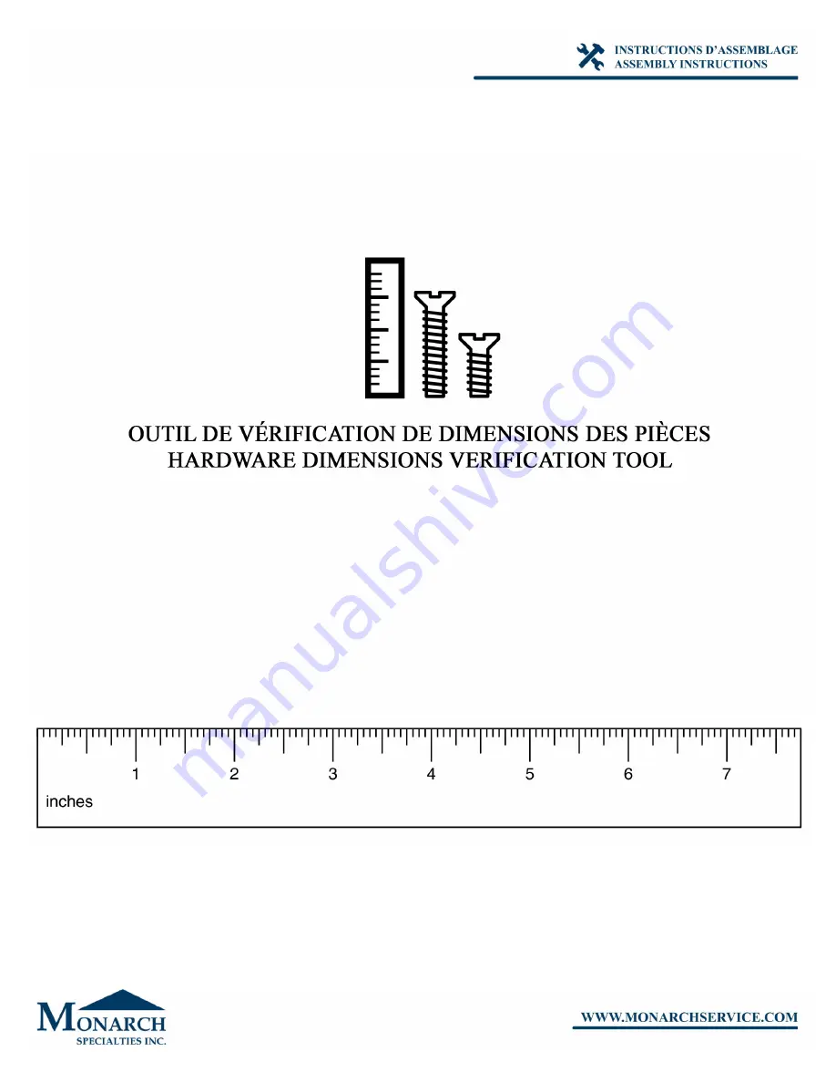 Monarch Specialties I 1013 Assembly Instructions Manual Download Page 6