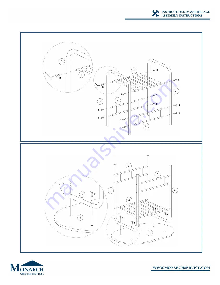 Monarch Specialties I 1208 Assembly Instructions Manual Download Page 6