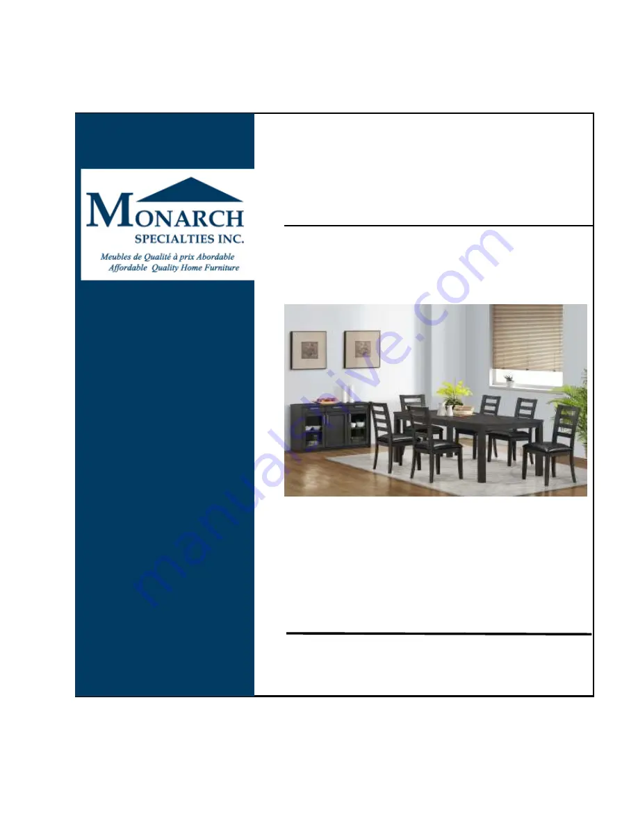 Monarch Specialties I 1601 Скачать руководство пользователя страница 1