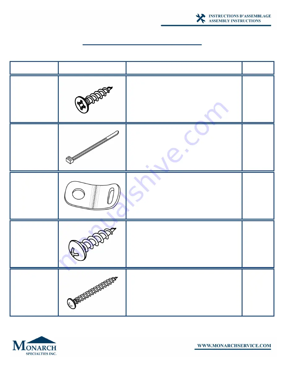 Monarch I 2466 Assembly Instructions Manual Download Page 5