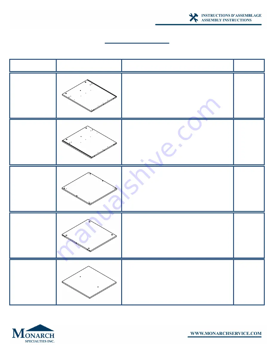 Monarch I 7144 Assembly Instructions Manual Download Page 2